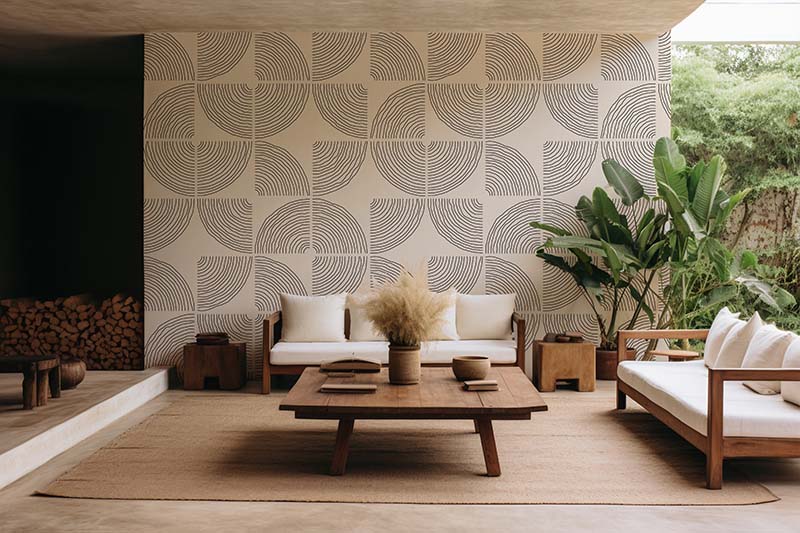 P.W.I. Inc accent wall wallpaper installation in Jacksonville dining room